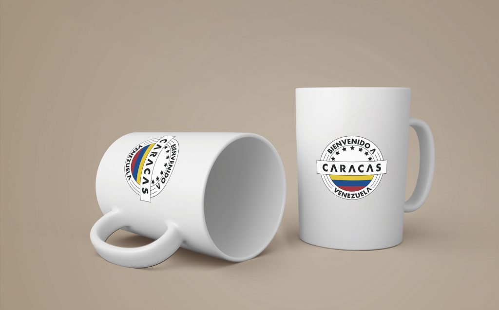 tazas con logotipo proyecto Caracas